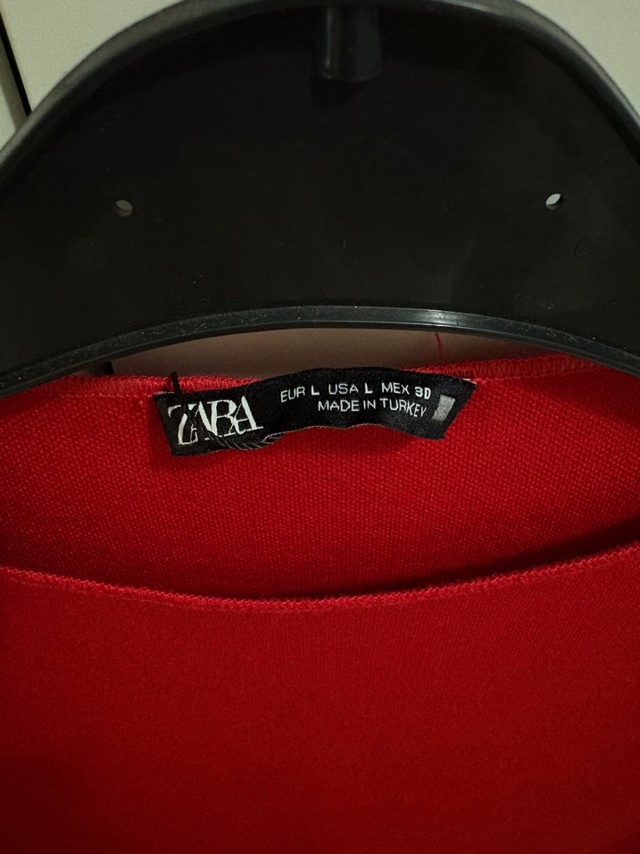 Zara kırmızı elbise - Görsel 3