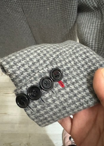 Mango italyan yün kaban gri - Görsel 3