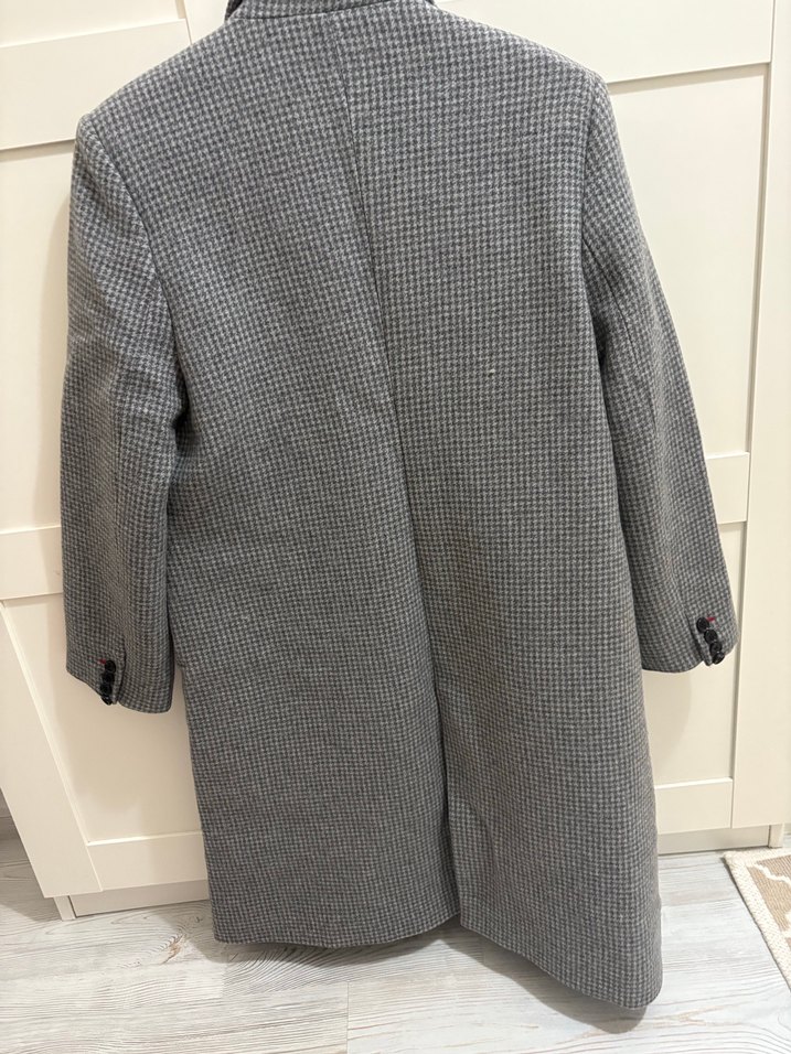 Mango italyan yün kaban gri - Görsel 2