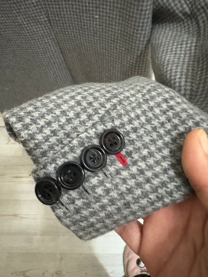 Mango italyan yün kaban gri - Görsel 3