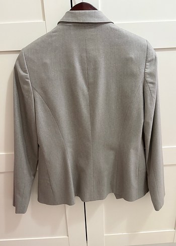 Network Gri Kadın Klasik Kesim Blazer Ceket - Görsel 4