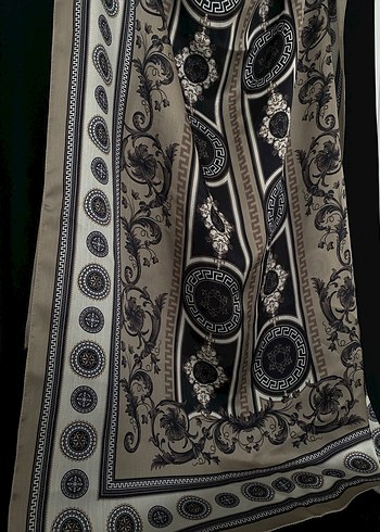 Zincir Detaylı ipek kalitesinde  Kadın Şal - Görsel 3