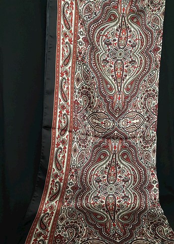 Kadın Çok Renkli İpek Görünümlü Bohem Şal - Görsel 2