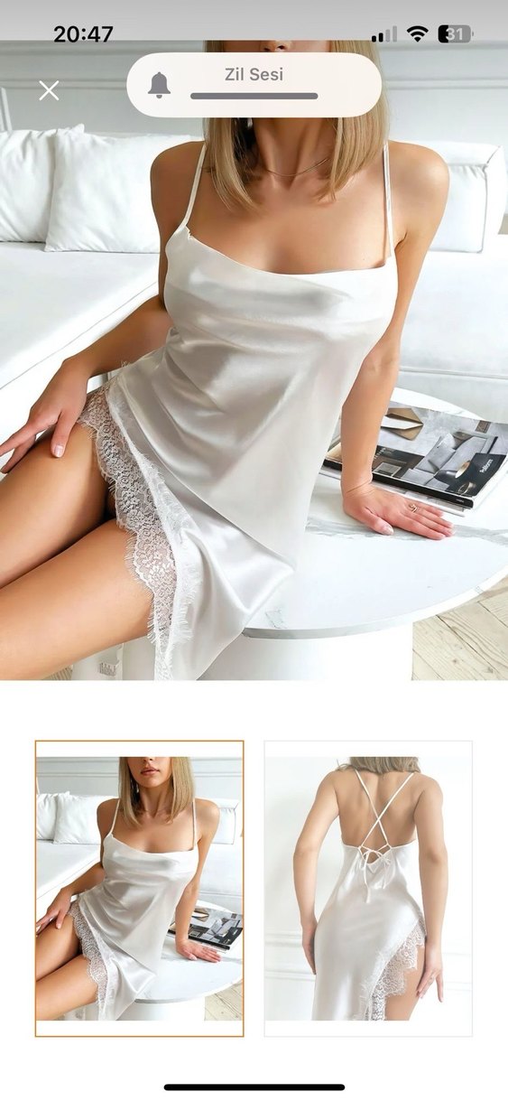 Nightlight Kadın Siyah Dantelli Uzun Gecelik - Görsel 2