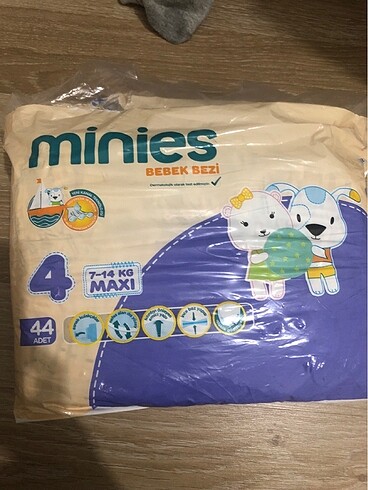 Minies 4 numara bebek bezi