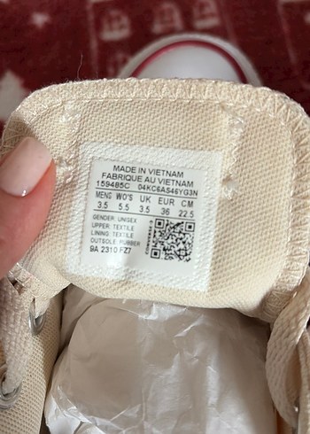 Converse Kadın krem rengi Bağcıklı Spor Ayakkabı - Görsel 6