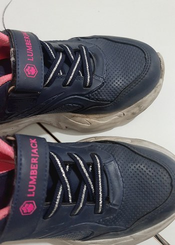 Kız Çocuk Lacivert Spor Ayakkabı Velcro - Görsel 2