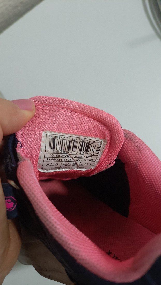 Kız Çocuk Lacivert Spor Ayakkabı Velcro - Görsel 5