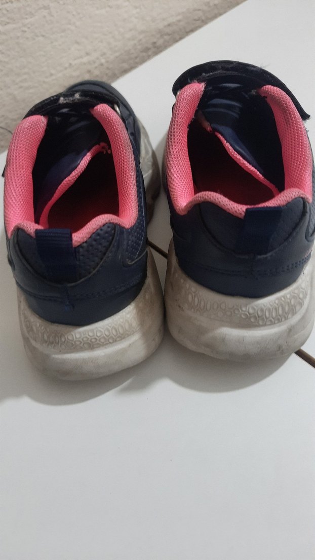 Kız Çocuk Lacivert Spor Ayakkabı Velcro - Görsel 3