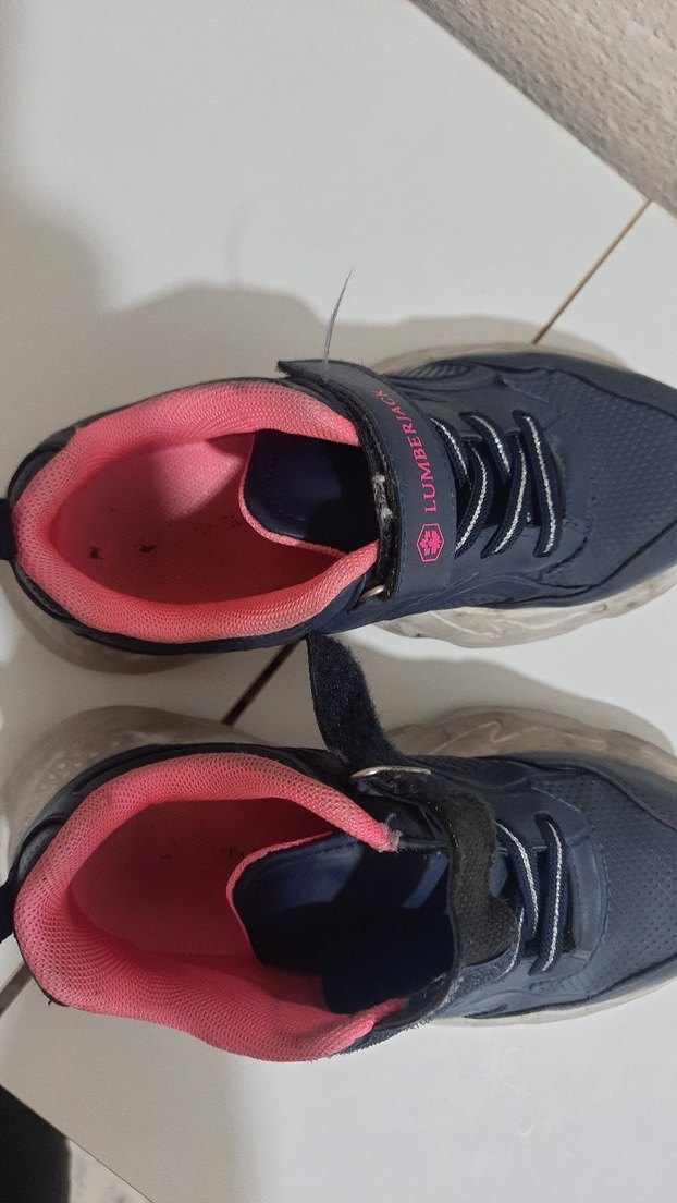 Kız Çocuk Lacivert Spor Ayakkabı Velcro - Görsel 4