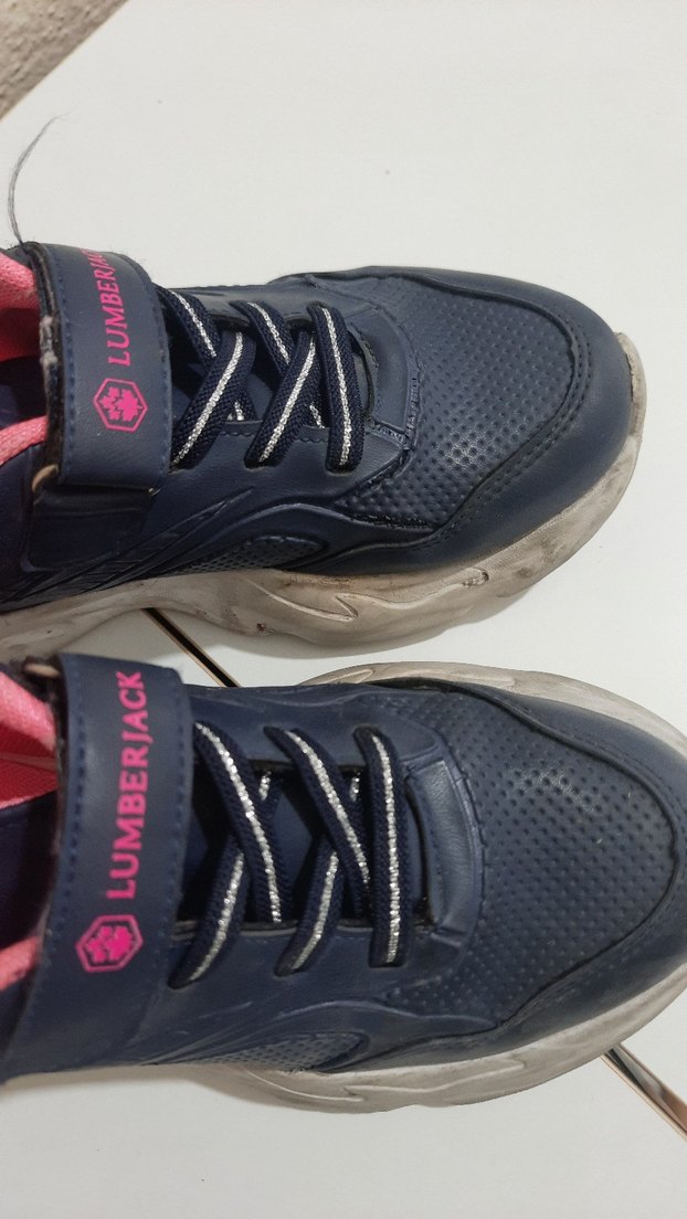 Kız Çocuk Lacivert Spor Ayakkabı Velcro - Görsel 2