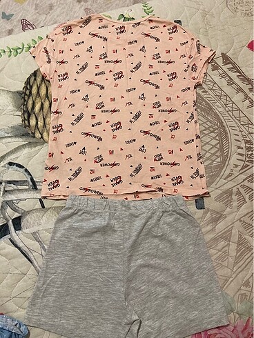 9 Yaş Beden çeşitli Renk Kız çocuk pijama takımı 8/9 yaş