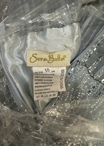 Buz mavisi Prenses Nişan Elbisesi - Görsel 6