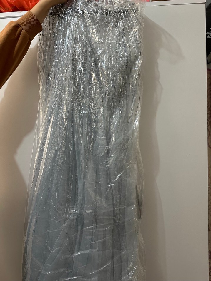 Buz mavisi Prenses Nişan Elbisesi - Görsel 4