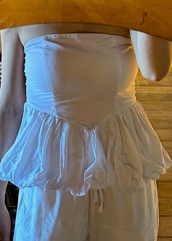 Stradivarius straplez balon crop - Görsel 5