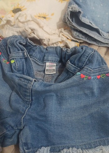 Kız Çocuk Çok Renkli Bağlama Desenli Şortlar - Görsel 4