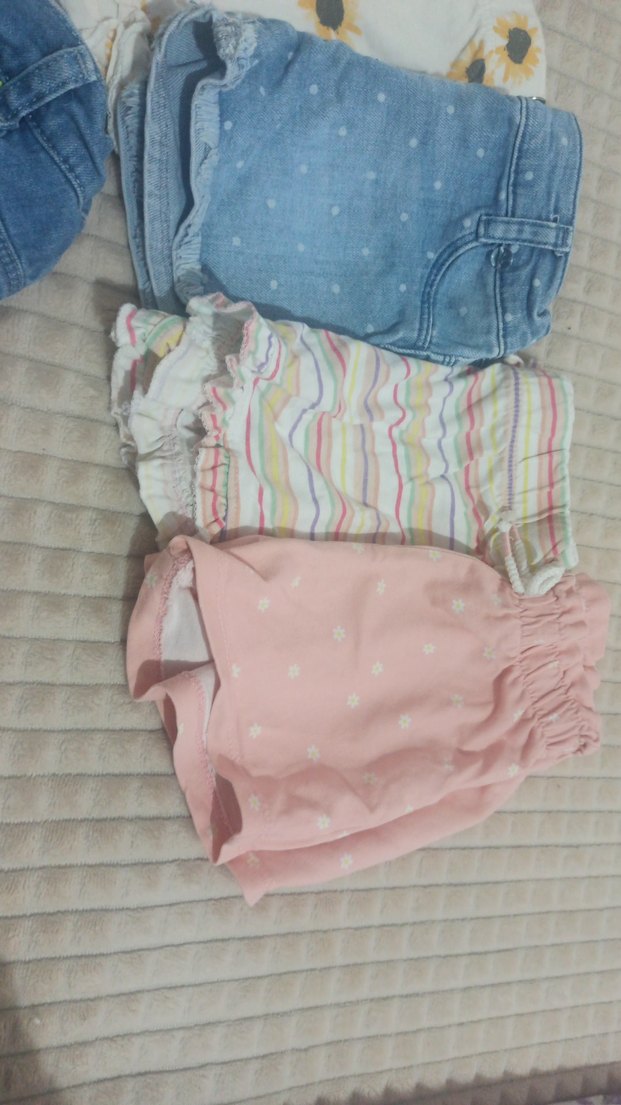 Kız Çocuk Çok Renkli Bağlama Desenli Şortlar - Görsel 2