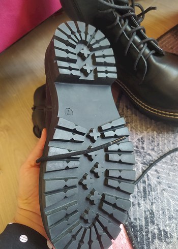 37 Beden siyah Renk Siyah Bağcıklı Gotik Kadın Botları