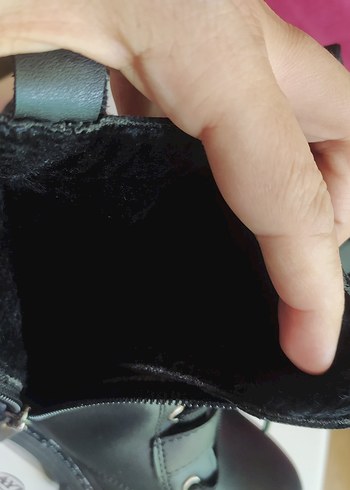 Siyah Deri Gotik Tokalı Kadın Bot - Görsel 6