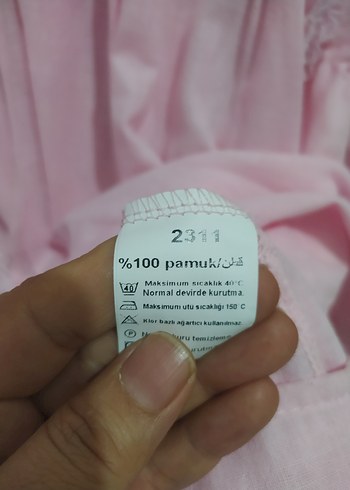 Pembe Nakışlı Fırfırlı  Bluz - Görsel 3