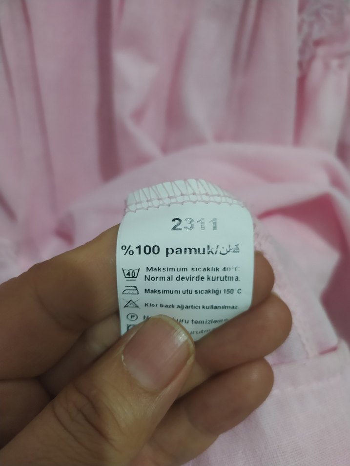 Pembe Nakışlı Fırfırlı  Bluz - Görsel 3