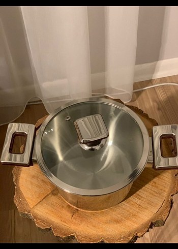 Parlak Kahverengi Saplı Tencere - Görsel 2