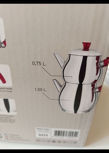 Bordo Vivaldi Limonix Çaydanlık Seti - Görsel 2