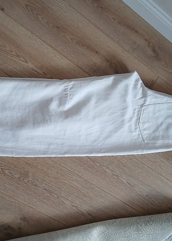 Zara marka Kadın Beyaz balon  Kesim kot Pantolon - Görsel 2