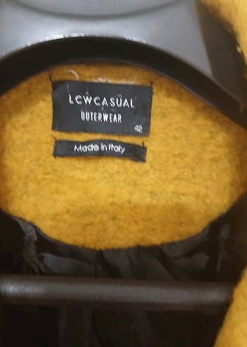 Hardal Sarısı Kabarık Kadın Kaban - Görsel 6