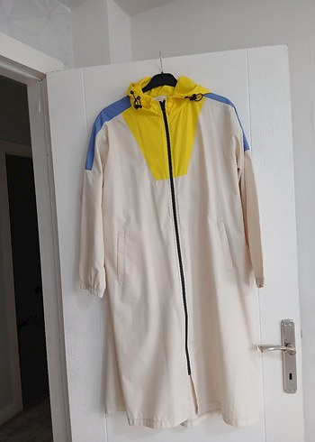 Pastel Renkli Midi Kadın Yağmurluk - Görsel 2