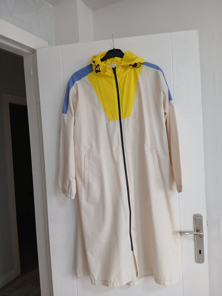 Pastel Renkli Midi Kadın Yağmurluk - Görsel 2