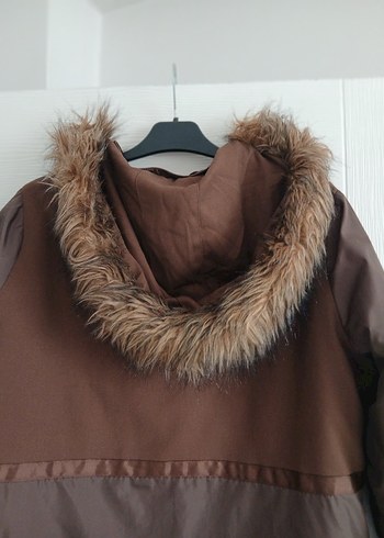 Kadın Kahverengi Uzun Fermuarlı Ceket - Görsel 5