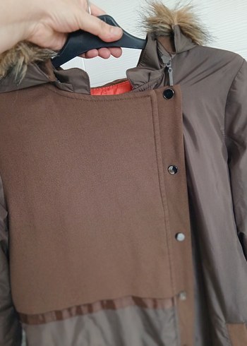 Kadın Kahverengi Uzun Fermuarlı Ceket - Görsel 6
