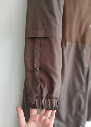 Kadın Kahverengi Uzun Fermuarlı Ceket - Görsel 3