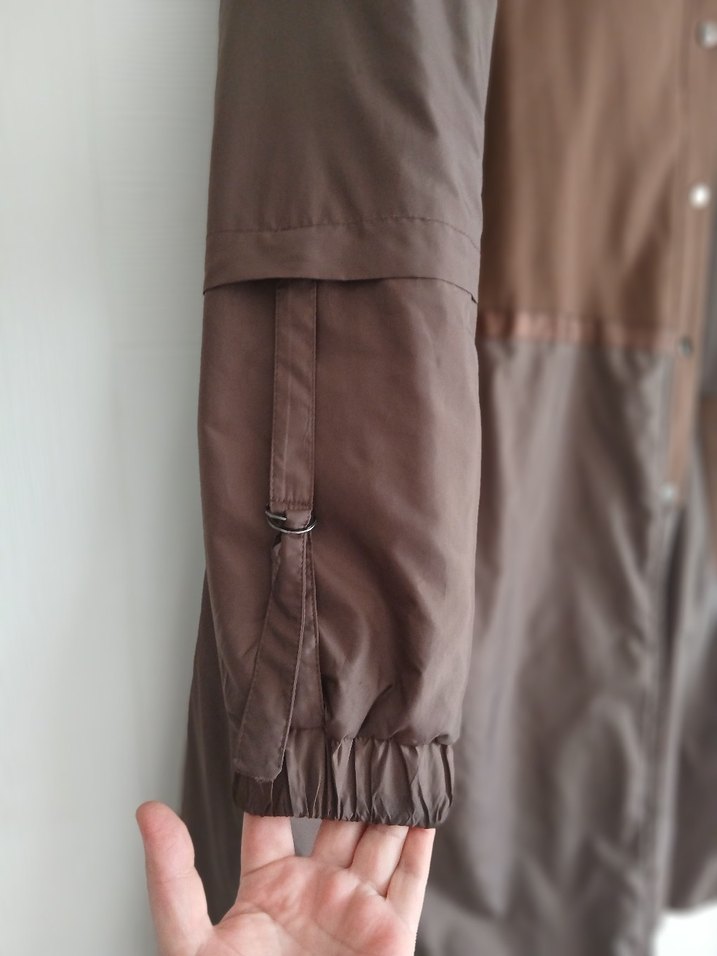 Kadın Kahverengi Uzun Fermuarlı Ceket - Görsel 3