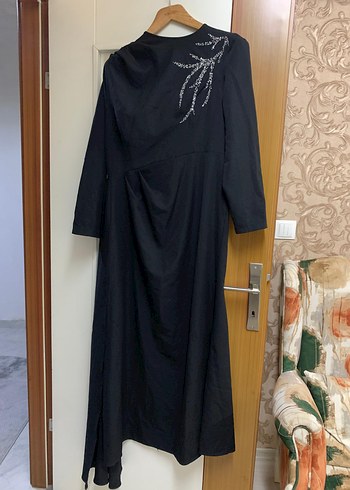 Rabeysa Siyah Tesettür Abiye Elbise - Görsel 4