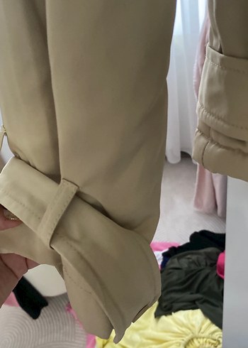 38 Beden Bej Peluş Detaylı Rahat Kadın Ceket
