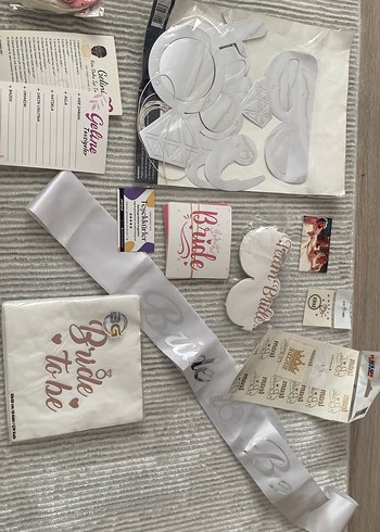 Beyaz Gelin Aksesuarları Seti Kurdeleli
