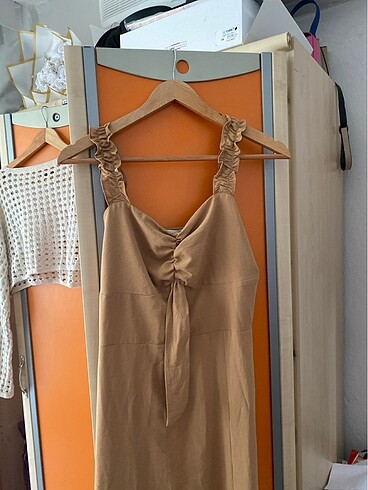 38 Beden camel Renk Camel rengi elbise