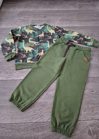 110 cm 4-5 yaş dinozor organik takım - Görsel 3