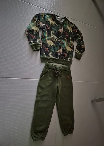 110 cm 4-5 yaş dinozor organik takım - Görsel 10