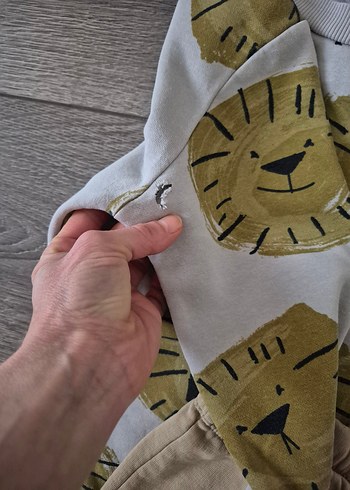 h&m lc waikiki 5 6 yaş sweat eşofman aslan - Görsel 3