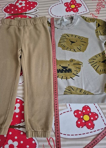 h&m lc waikiki 5 6 yaş sweat eşofman aslan - Görsel 8