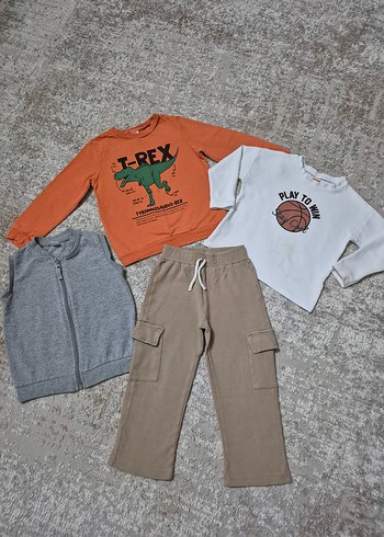 4-5 yaş lc waikiki koton eşofman sweat yelek - Görsel 2