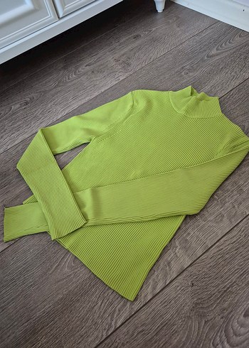 Yeşil Boğazlı İnce Triko Kazak dilvin - Görsel 7