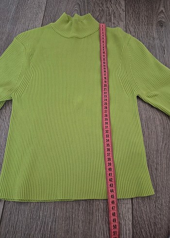 Yeşil Boğazlı İnce Triko Kazak dilvin - Görsel 6