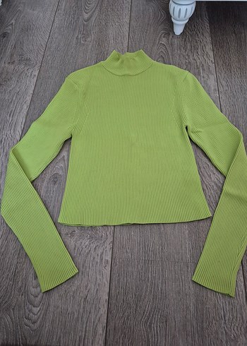 Yeşil Boğazlı İnce Triko Kazak dilvin - Görsel 2