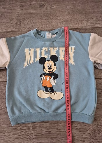 Gri Mickey ve Sonic Baskılı Sweatshirt h&m 2-4 yaş - Görsel 9