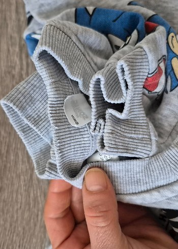 Gri Mickey ve Sonic Baskılı Sweatshirt h&m 2-4 yaş - Görsel 7