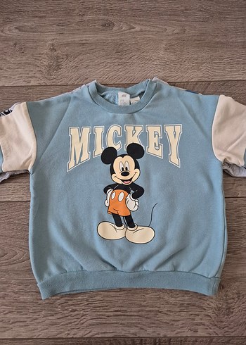 Gri Mickey ve Sonic Baskılı Sweatshirt h&m 2-4 yaş - Görsel 10
